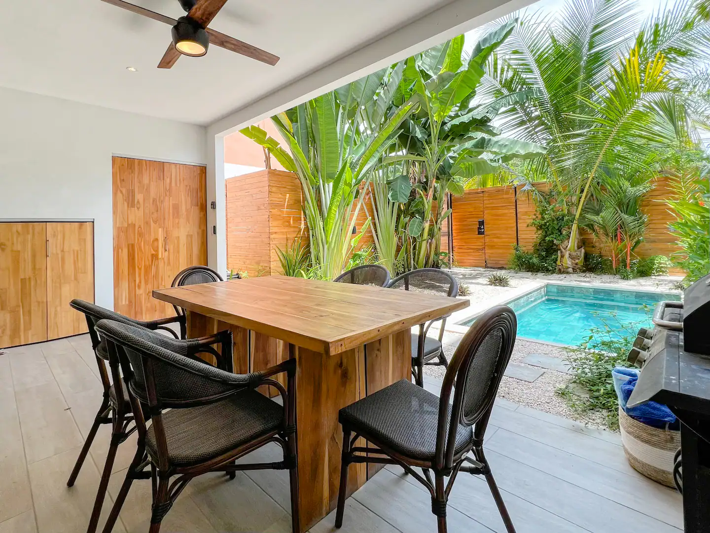 Spacious BBQ place at Casa Miel – house for sale in Santa Teresa Costa Rica